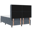 Box spring seng med hovedgærde Mørkegrå 160 x 200 cm Fløjl