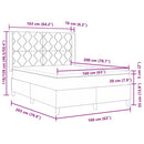 Box spring seng med hovedgærde Lyserød 160 x 200 cm Fløjl