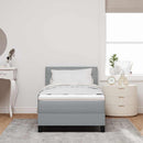 Box spring seng med LED-lysstrimler Lysegrå 80 x 200 cm Stof