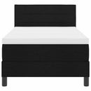 Box spring seng med madras med LED Sort 90 x 200 cm Stof