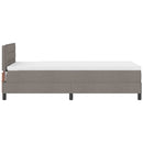 Box spring seng med madras med LED Gråbrun 90 x 200 cm Stof