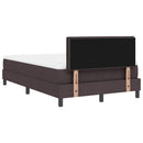 Box spring seng med LED-lysstrimler Mørk Brun 120 x 190 cm Stof