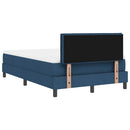Box spring seng med madras med LED Blå 120 x 190 cm Stof