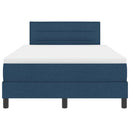Box spring seng med madras med LED Blå 120 x 190 cm Stof