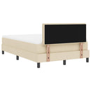 Box spring seng med madras med LED Creme 120 x 200 cm Stof