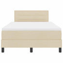 Box spring seng med madras med LED Creme 120 x 200 cm Stof