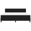Box spring seng med madras med LED Sort 180 x 200 cm Stof