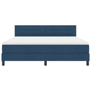 Box spring seng med madras med LED Blå 180 x 200 cm Stof