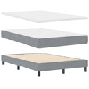 Box spring seng med LED-lysstrimler Lysegrå 120 x 190 cm Stof