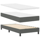 Box spring seng med LED-lysstrimler Mørkegrå 120 x 190 cm Stof