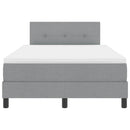 Box spring seng med LED-lysstrimler Lysegrå 120 x 200 cm Stof