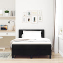 Box spring seng med LED-lysstrimler Sort 120 x 200 cm Stof