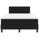 Box spring seng med LED-lysstrimler Sort 120 x 200 cm Stof