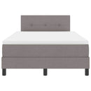 Box spring seng med LED-lysstrimler Gråbrun 120 x 200 cm Stof