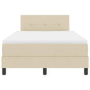 Box spring seng med LED-lysstrimler Creme 120 x 200 cm Stof