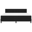 Box spring seng med LED-lysstrimler Sort 180 x 200 cm Stof