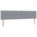 Box spring seng med LED-lysstrimler Lysegrå 200 x 200 cm Stof