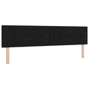 Box spring seng med LED-lysstrimler Sort 200 x 200 cm Stof