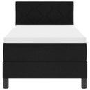 Box spring seng med LED-lysstrimler Sort 80 x 200 cm Stof