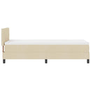 Box spring seng med LED-lysstrimler Creme 80 x 200 cm Stof