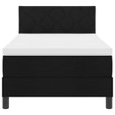 Box spring seng med pude med hovedgærde Sort 90 x 200 cm Stof