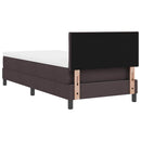 Box spring seng med pude Mørk Brun 90 x 200 cm Stof