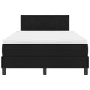 Box spring seng med LED-lysstrimler Sort 120 x 200 cm Stof