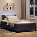Box spring seng med pude Mørk Brun 120 x 200 cm Stof