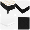 Box spring seng med LED-lysstrimler Sort 140 x 190 cm Stof
