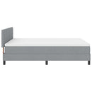 Box spring seng med madras med LED Lysegrå 140 x 200 cm Stof