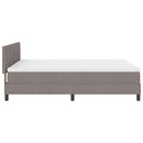 Box spring seng med pude Gråbrun 160 x 200 cm Stof