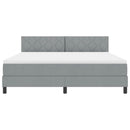 Box spring seng med pude Lysegrå 180 x 200 cm Stof
