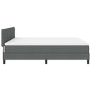 Box spring seng med LED-lysstrimler Mørkegrå 180 x 200 cm Stof