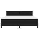 Box spring seng med LED-lysstrimler Sort 180 x 200 cm Stof