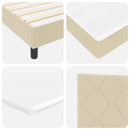Box spring seng med LED-lysstrimler Creme 180 x 200 cm Stof