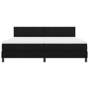 Box spring seng med madras med LED Sort 200 x 200 cm Stof