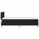 LED Box Spring Bed med LED-lysstrimler Sort 100 x 200 cm Stof