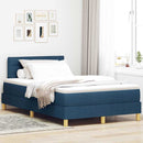 LED Box Spring Bed med hovedgærde Blå 120 x 190 cm Stof