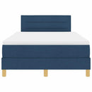 LED Box Spring Bed med hovedgærde Blå 120 x 190 cm Stof