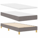 LED Box Spring Bed med hovedgærde Gråbrun 90 x 200 cm Stof