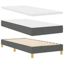 LED Box Spring Bed med pude Mørkegrå 100 x 200 cm Stof