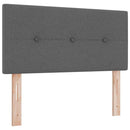 LED Box Spring Bed med pude Mørkegrå 100 x 200 cm Stof