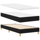 LED Box Spring Bed med LED-lysstrimler Sort 100 x 200 cm Stof