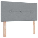 LED Box Spring Bed med hovedgærde Lysegrå 120 x 190 cm Stof