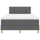 LED Box Spring Bed med hovedgærde Mørkegrå 120 x 190 cm Stof