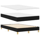 LED Box Spring Bed med LED-lysstrimler Sort 120 x 190 cm Stof