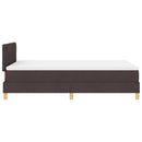 LED Box Spring Bed med hovedgærde Mørk Brun 120 x 190 cm Stof