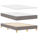 LED Box Spring Bed med hovedgærde Gråbrun 120 x 190 cm Stof