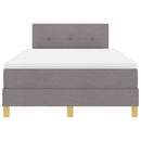 LED Box Spring Bed med hovedgærde Gråbrun 120 x 190 cm Stof