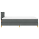 LED Box Spring Bed med hovedgærde Mørkegrå 120 x 200 cm Stof